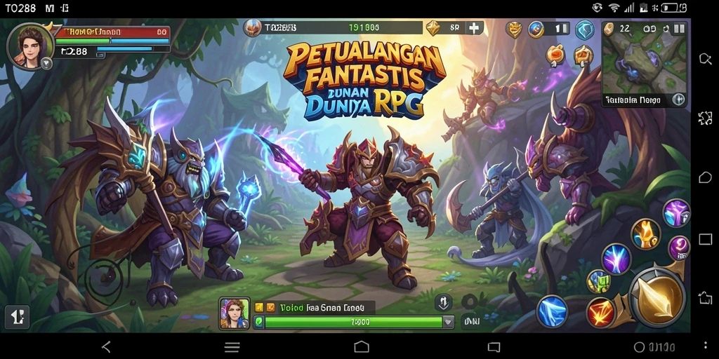 Screenshot dari gameplay TO288 yang menampilkan aksi RPG yang intens.
